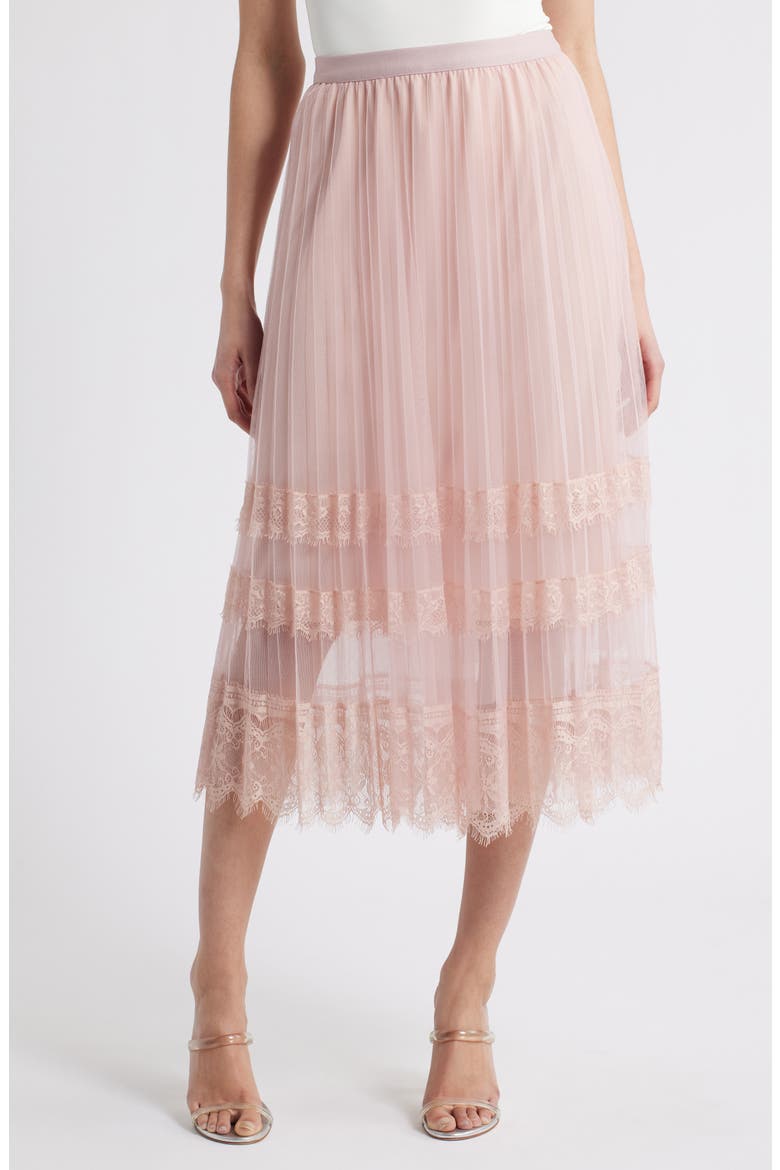 Tove Lace Tulle Skirt, Main, color, PINK
