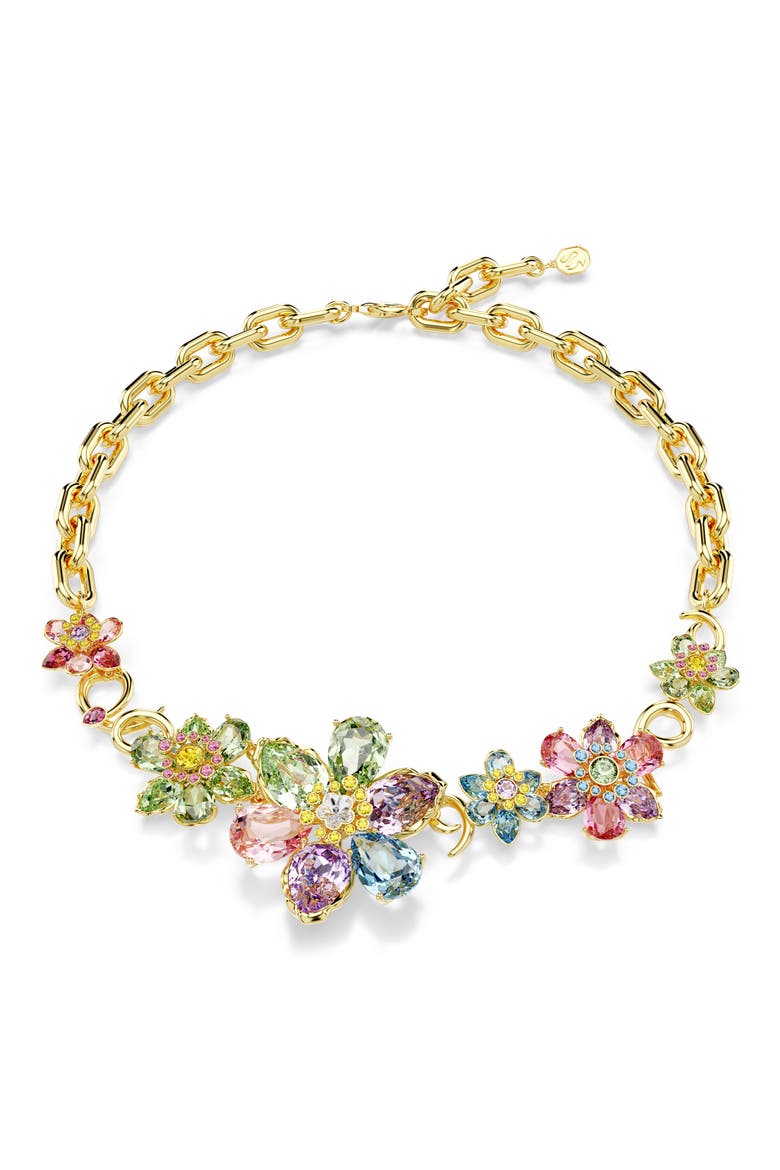 Idyllia Floral Bib Necklace, Main, color, MULTI