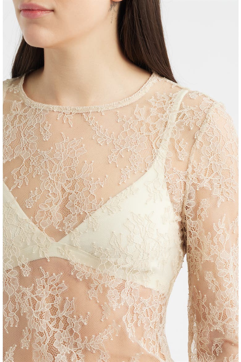 Fallon Sheer Lace Top, Alternate, color, ANTIQUE
