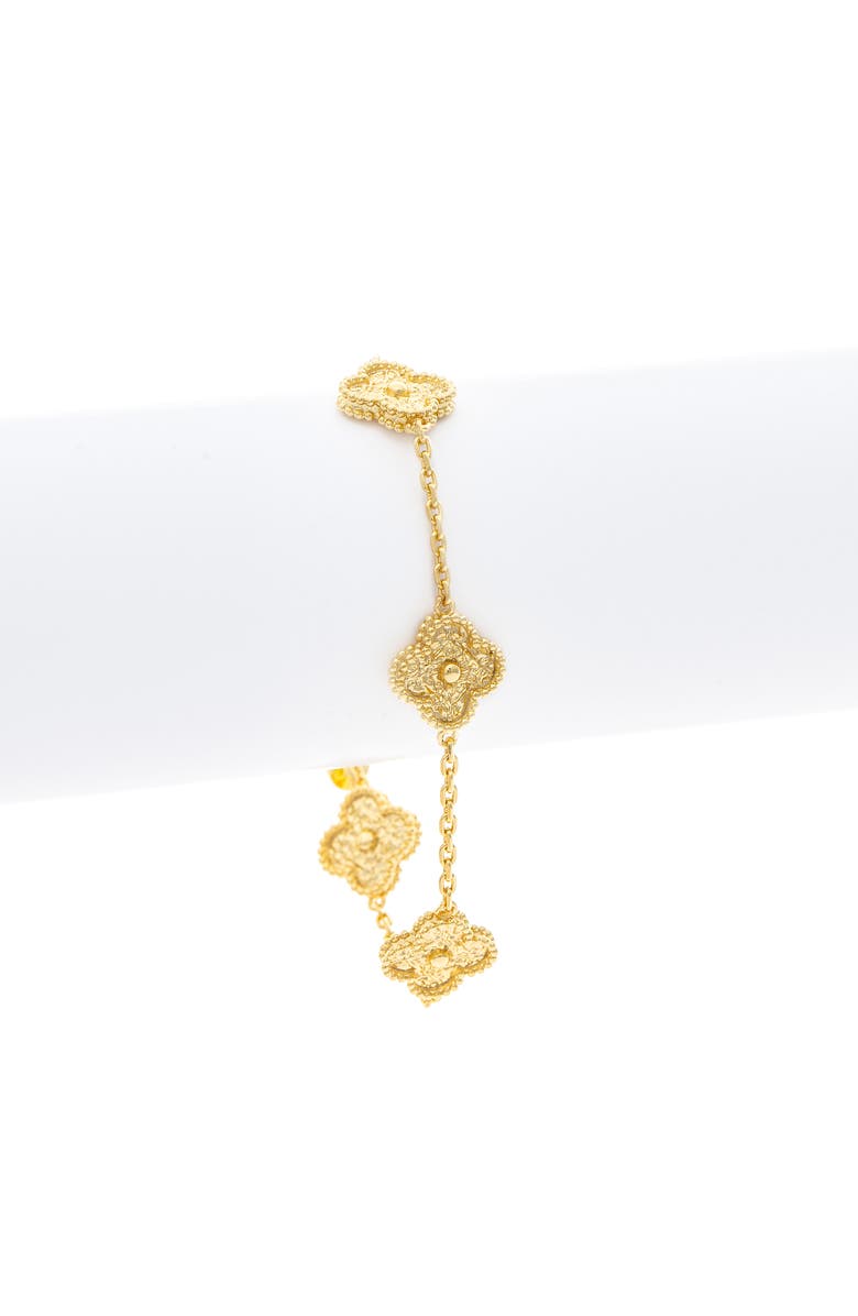 RIVKA FRIEDMAN Clover Station Bracelet, Alternate, color, 18K Gold Clad