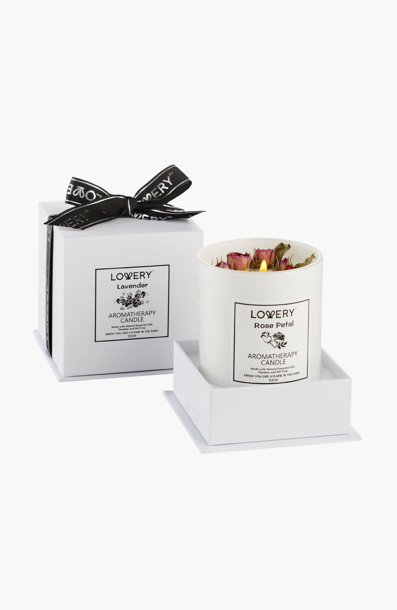 Lovery Rose Luxury Aromatherapy Scented Candle Gift Set, Alternate, color, Rose
