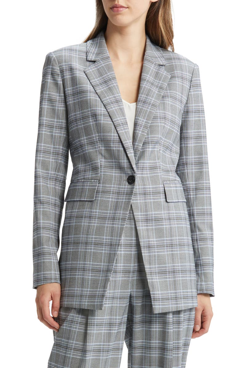 Nordstrom Glen Plaid One-Button Blazer, Alternate, color, 