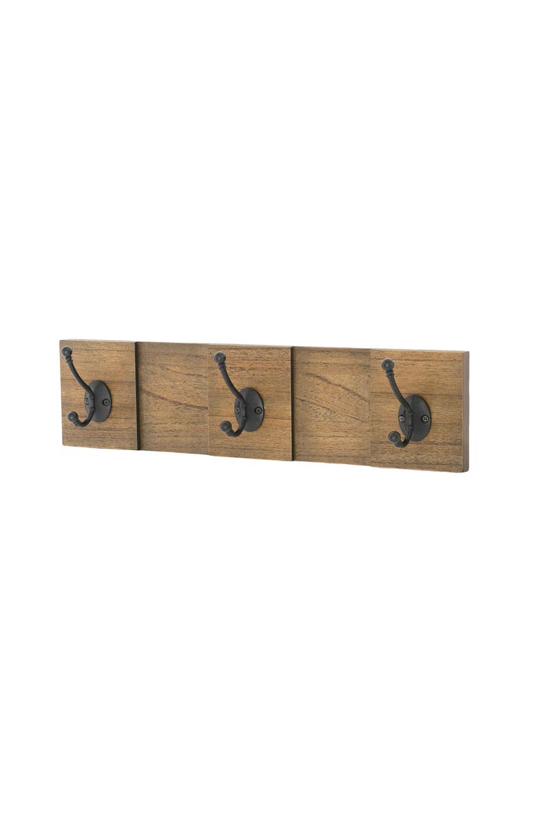 Wall  Hook with 3 Hooks, Main, color, Brown