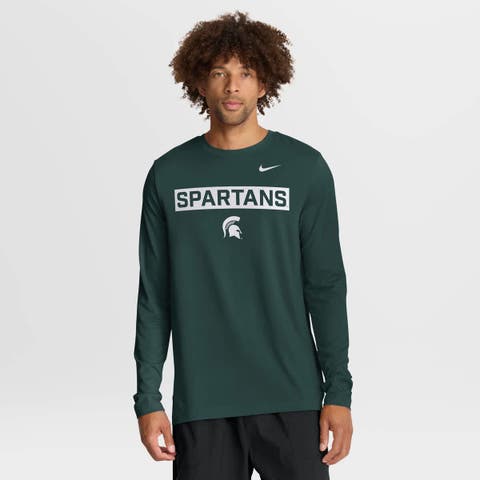 Men
s Nike Green Michigan State Spartans Primetime Campus 2-Hit Legend Dri-FIT Long Sleeve T-Shirt