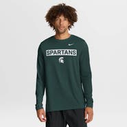 Nike Men's Nike Green Michigan State Spartans Primetime Campus 2-Hit Legend Dri-FIT Long Sleeve T-Shirt