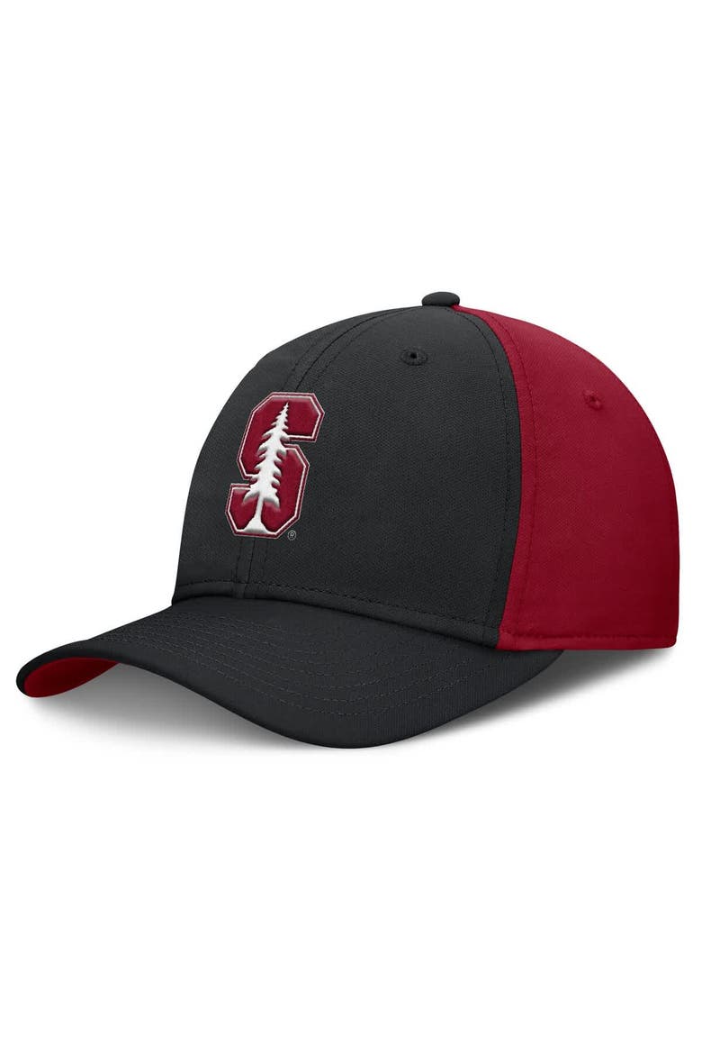 Men's Nike Black/Cardinal Stanford Cardinal 2025 Sideline Rise Local Performance Flex Hat, Alternate, color, Black