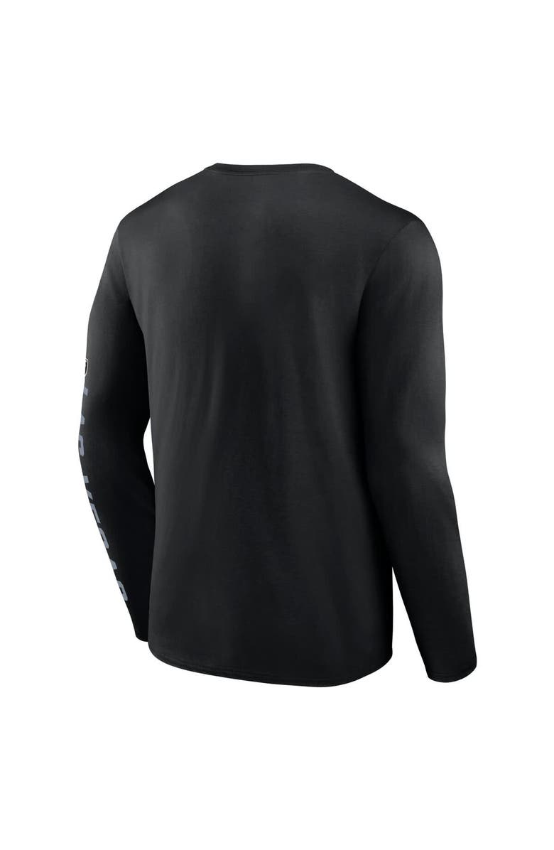FANATICS Men's Fanatics  Black Las Vegas Raiders Helmet Platform Long Sleeve T-Shirt, Alternate, color, 