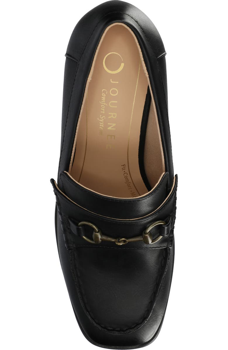 Journee Collection Aisha Moc Toe Loafer Pump, Alternate, color, Black