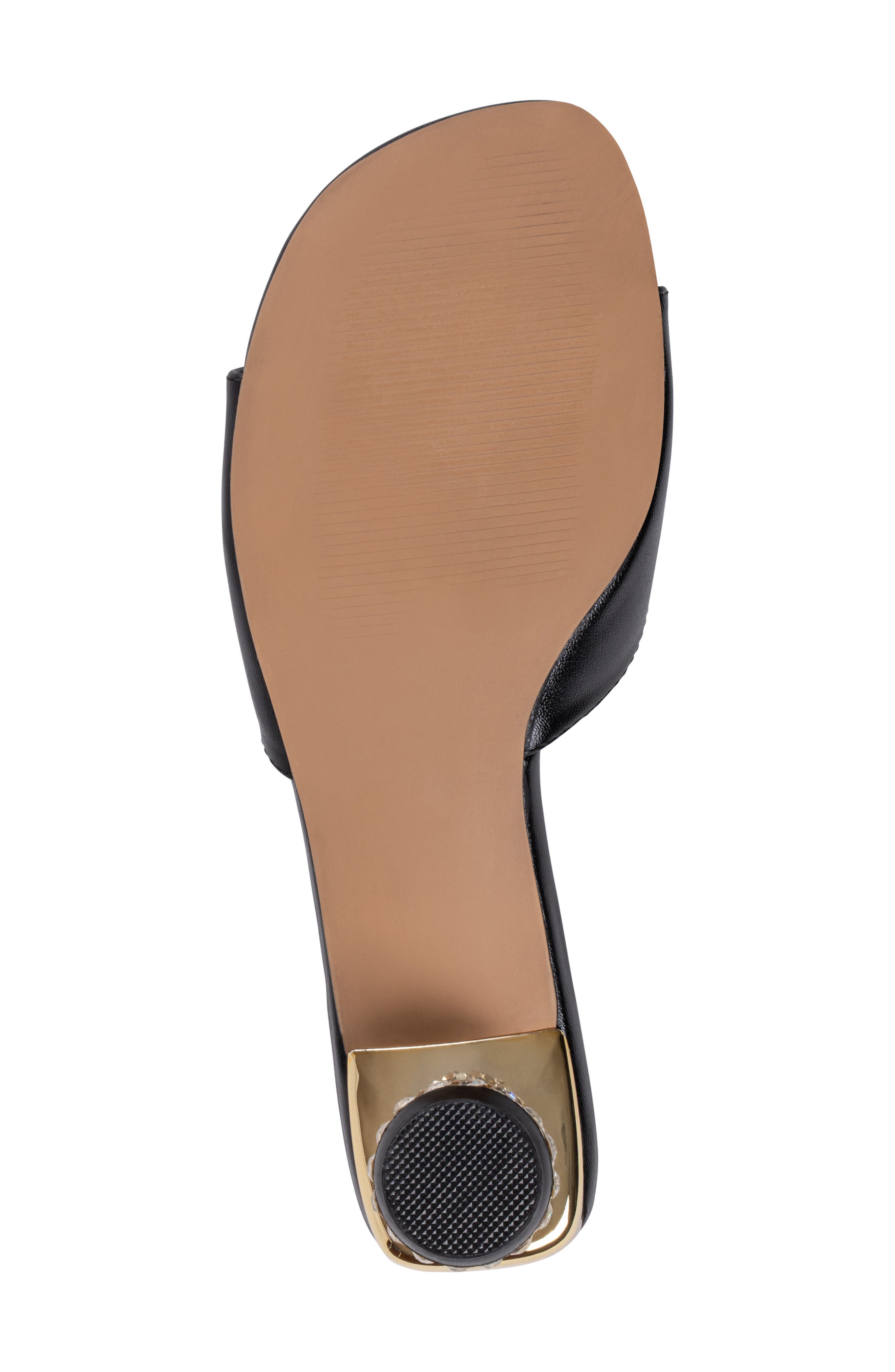 Noho Crystal Embellished Heel Slide Sandal, Alternate, color, BLACK