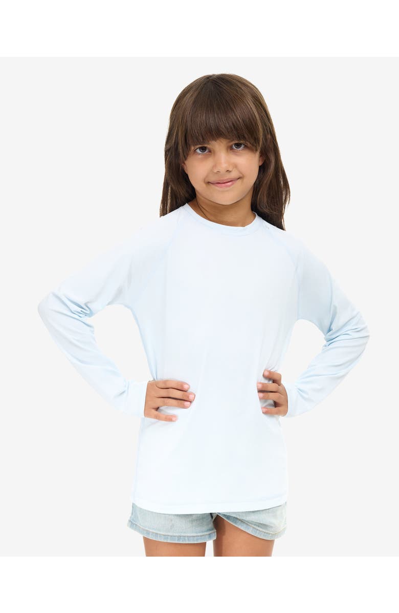 BloqUV Kid's Crew Neck Top, Alternate, color, Ice Blue