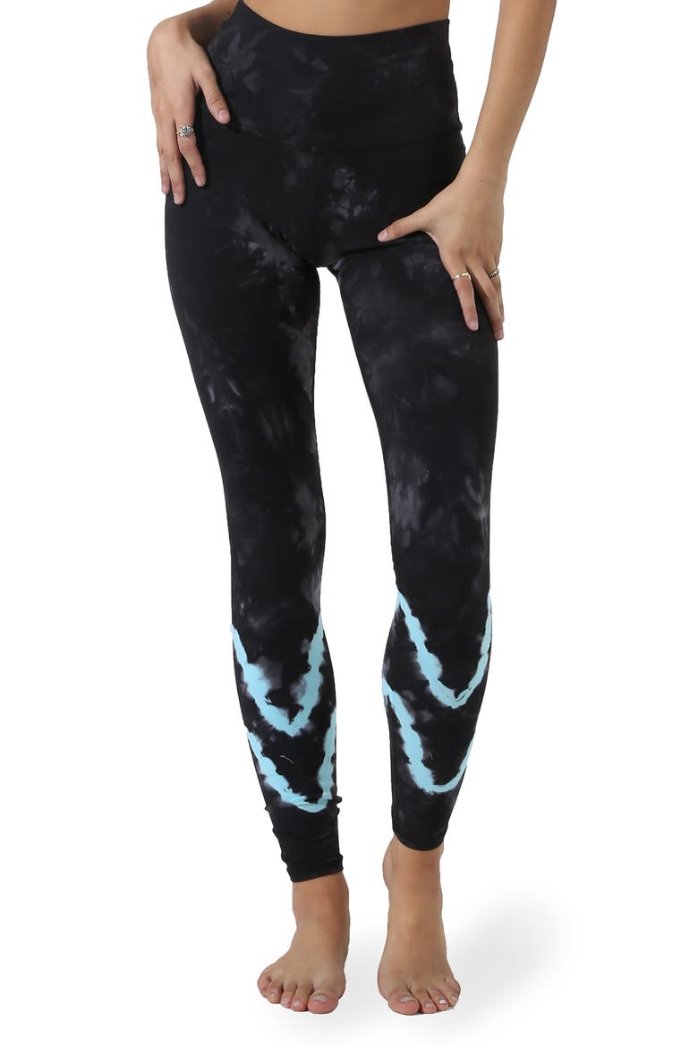 Sunset High Waist Leggings, Main, color, ONSS ONYX/ SEA SALT