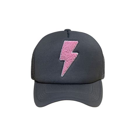 Bolt Chenille Patch Trucker Hat Cotton Black