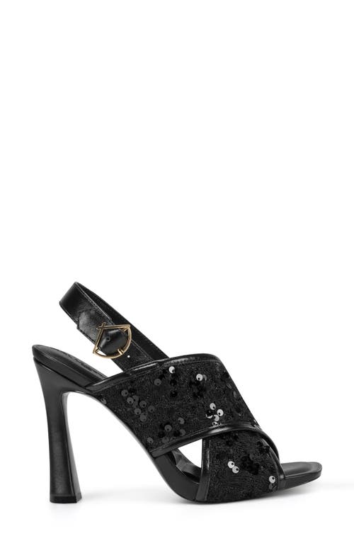 Karl Lagerfeld Paris Colbie Sequin X-band Sandal In Animal Print