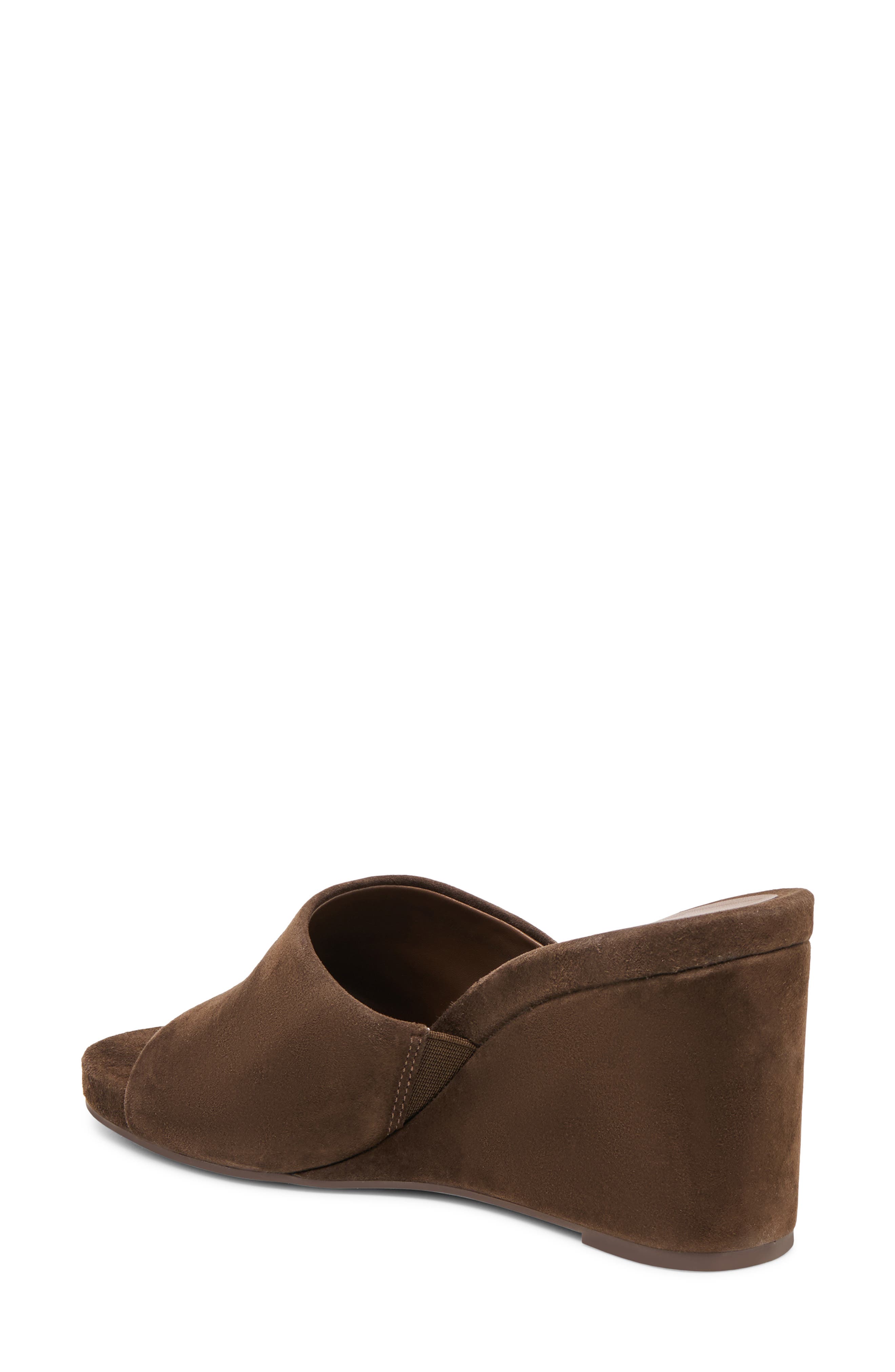 Dolce Vita Holta Wedge Sandal, Alternate, color, Dark Brown Suede