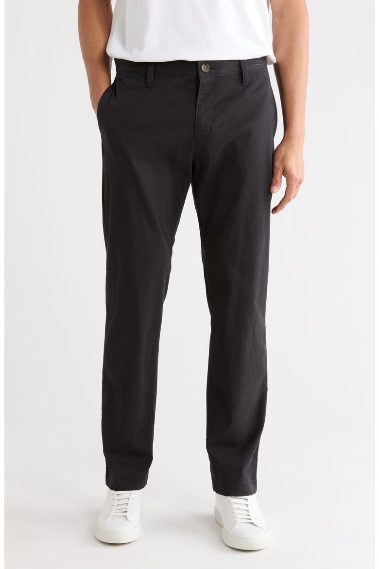 The Wallin Stretch Twill Trim Fit Chino Pants - 30-34 Inches Inseam, Main, color, BLACK