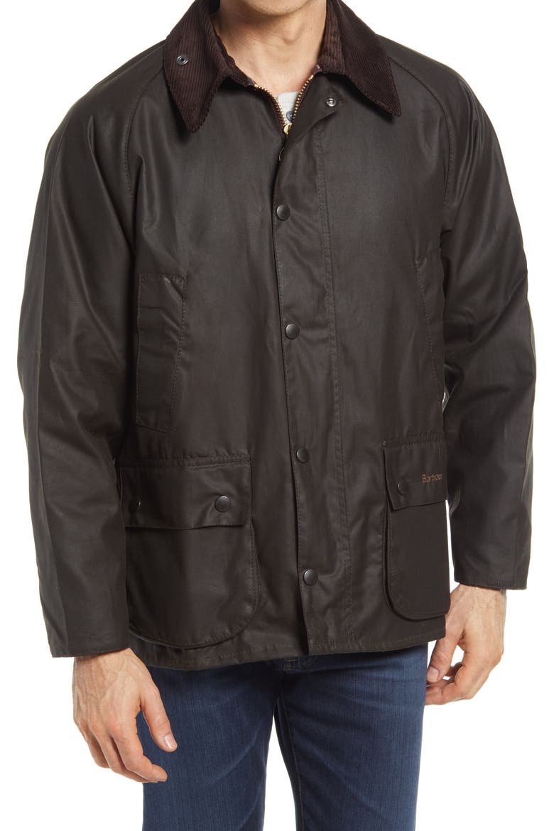 Bedale Water Resistant Waxed Cotton Jacket, Alternate, color, OLIVE