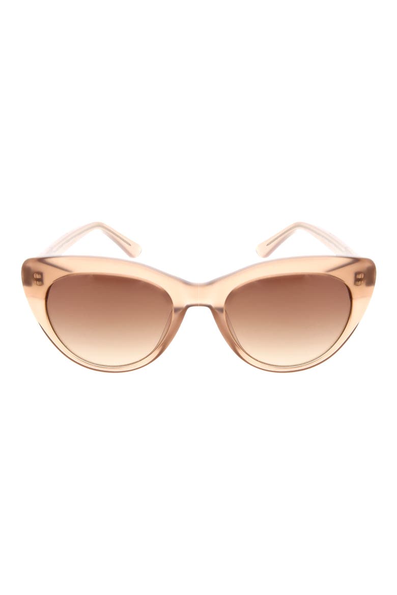 52mm Square Sunglasses, Main, color, MILKY TAN NEUTRAL