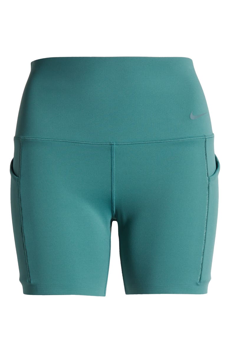 Nike Universa High Waist Bike Shorts, Alternate, color, Bicoastal/ Black