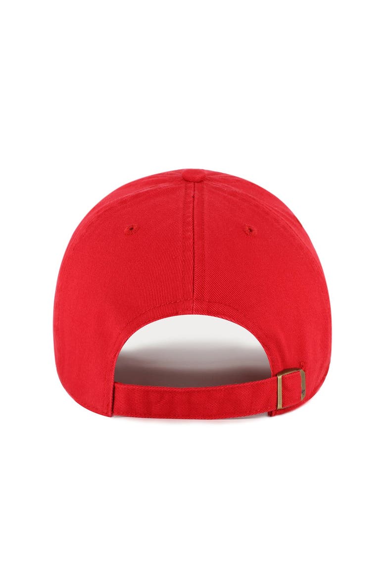 Men's '47 Scarlet San Francisco 49ers Throwback Graphic Clean Up Adjustable Hat, Alternate, color, Scarlet