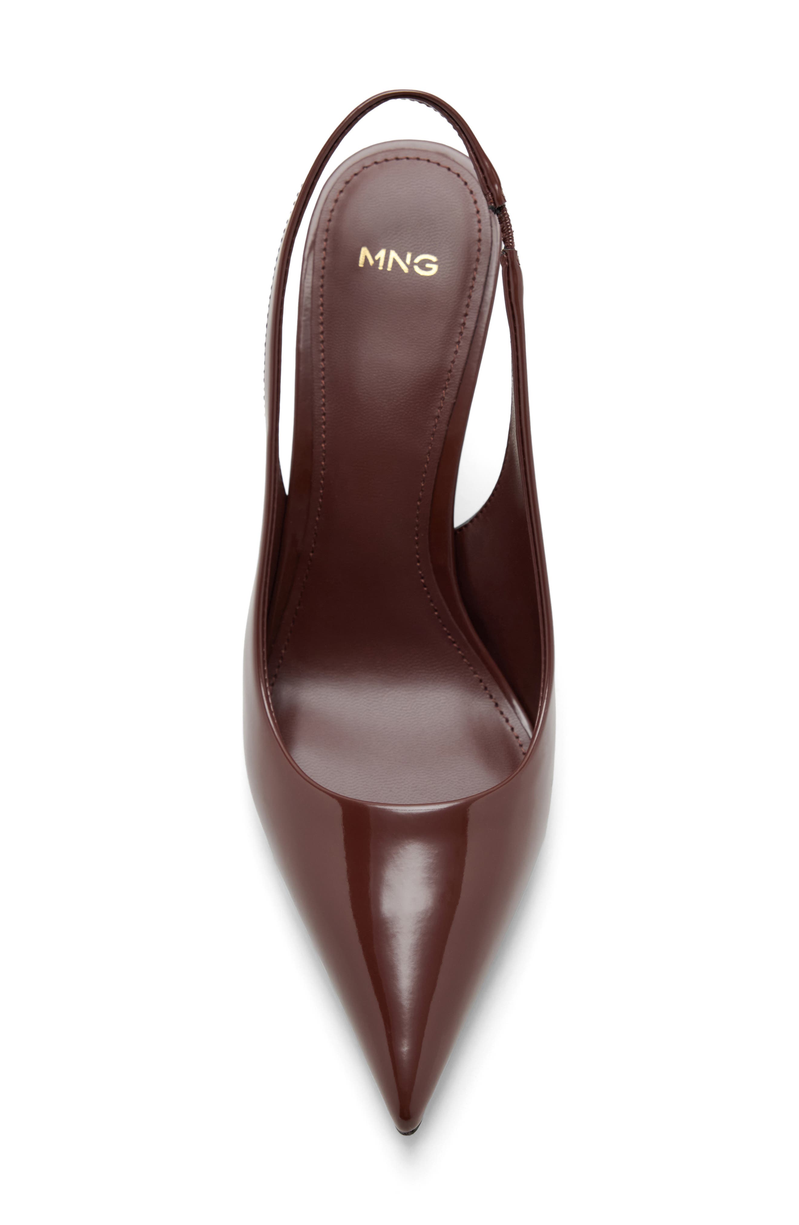 Mica Pointed Toe Slingback Pump, Alternate, color, BROWN