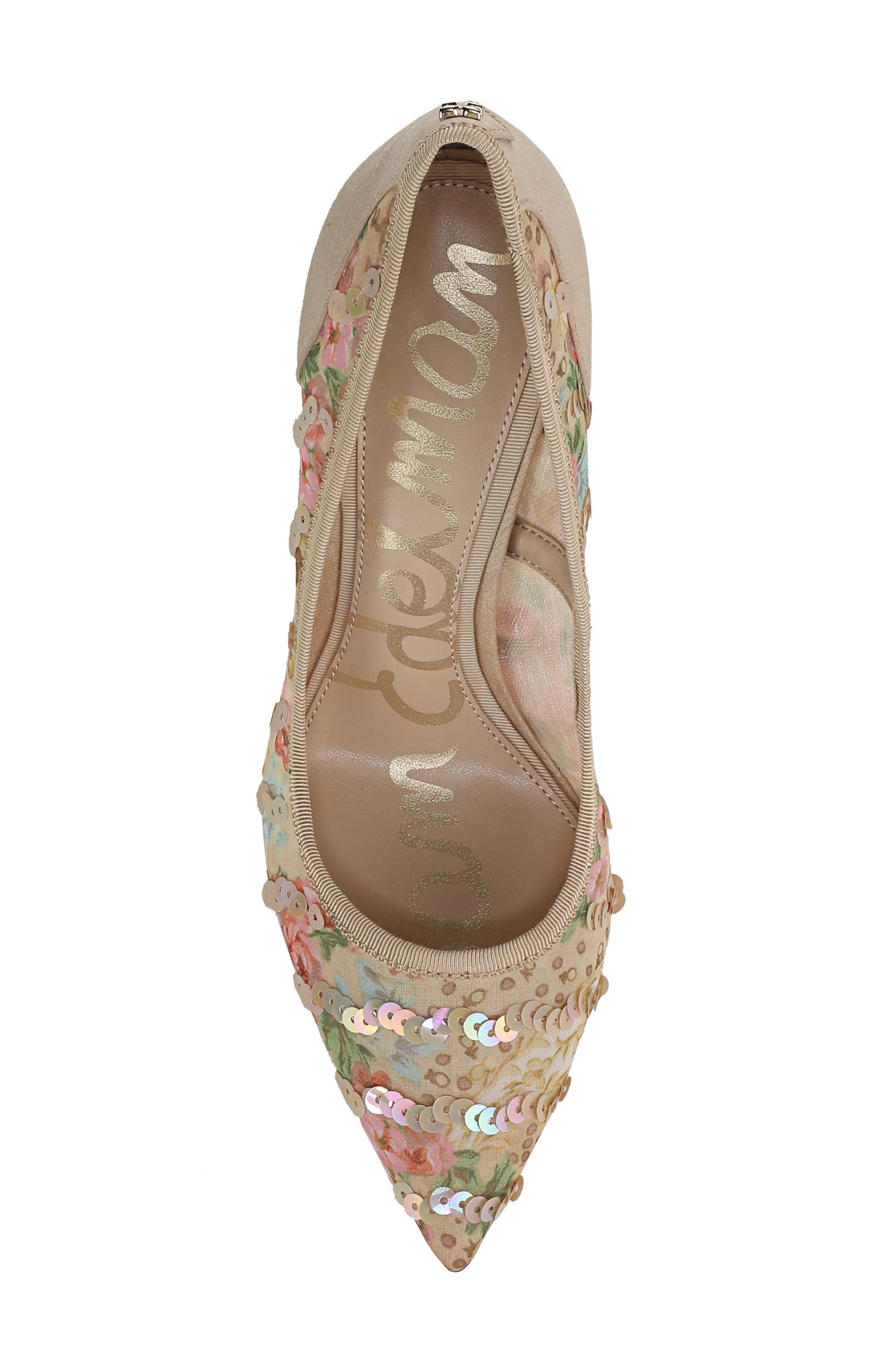 Hazel Pointed Toe Pump, Alternate, color, ECRU MULTI