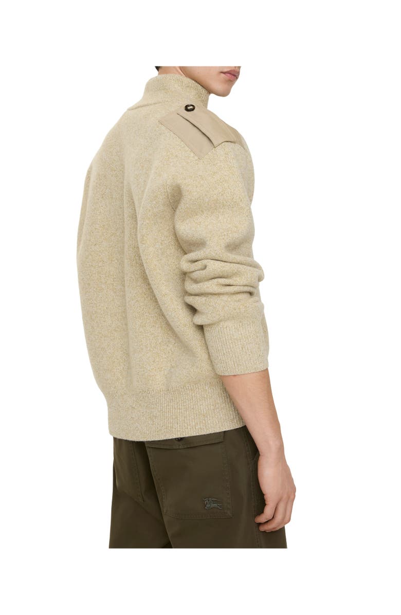 Burberry Wool Cashmere Half-zip Sweater, Alternate, color, Hamper Beige