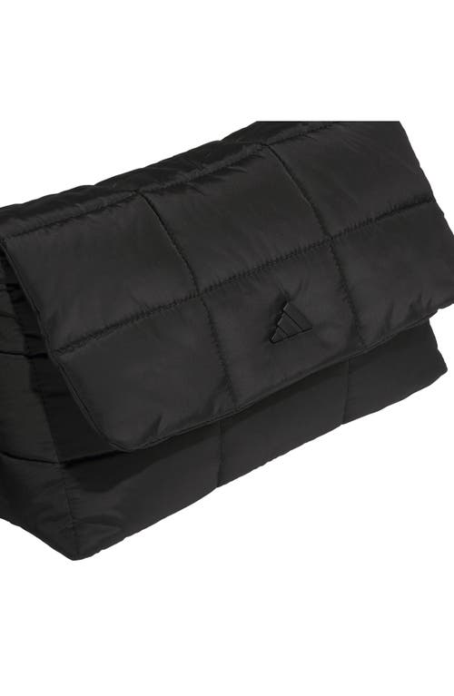 Adidas Originals Adidas Quilted Flap Crossbody Bag In Black