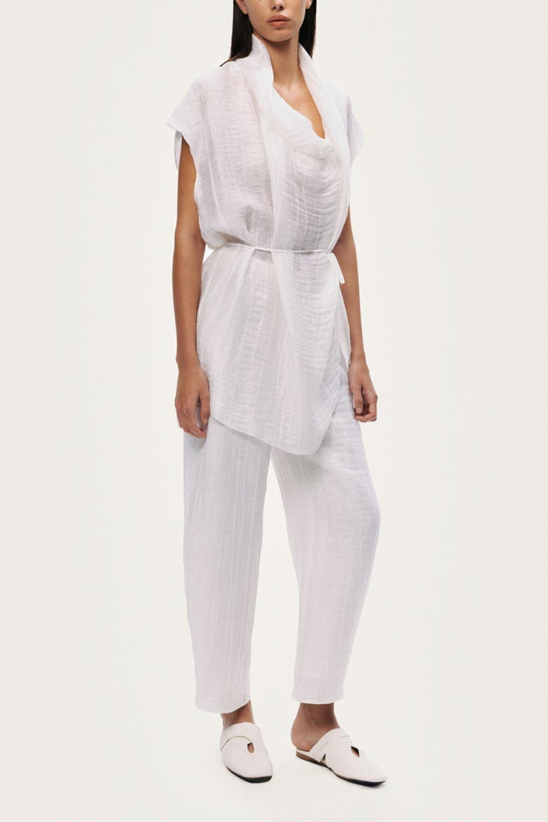 Belted Vest, Alternate, color, Ivory