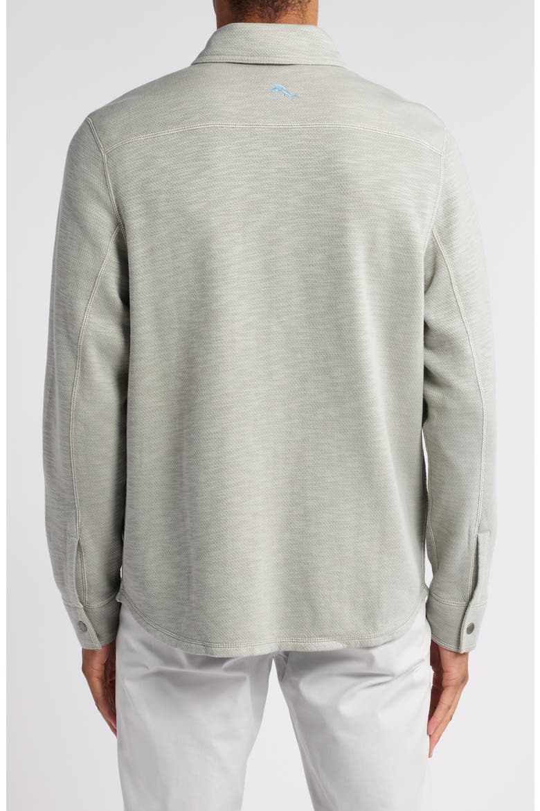 Trinidad Cotton Blend Mesh Snap-Up Shirt, Alternate, color, SMOKE GREY