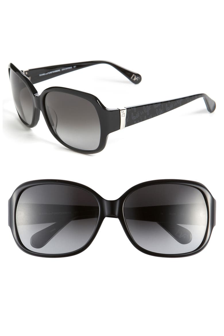 'Classic' Sunglasses, Main, color, BLACK/ SMOKE GRADIENT