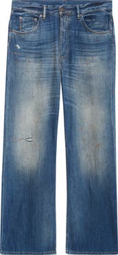 Acne Studios 2021M Trafalgar Distressed Straight Leg Jeans
