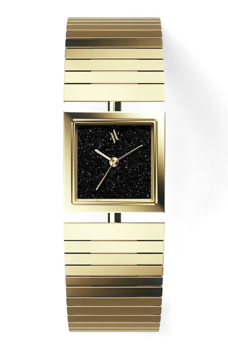VANNA Linea Gemstone Watch, Main, color, Black Sandstone-Gold