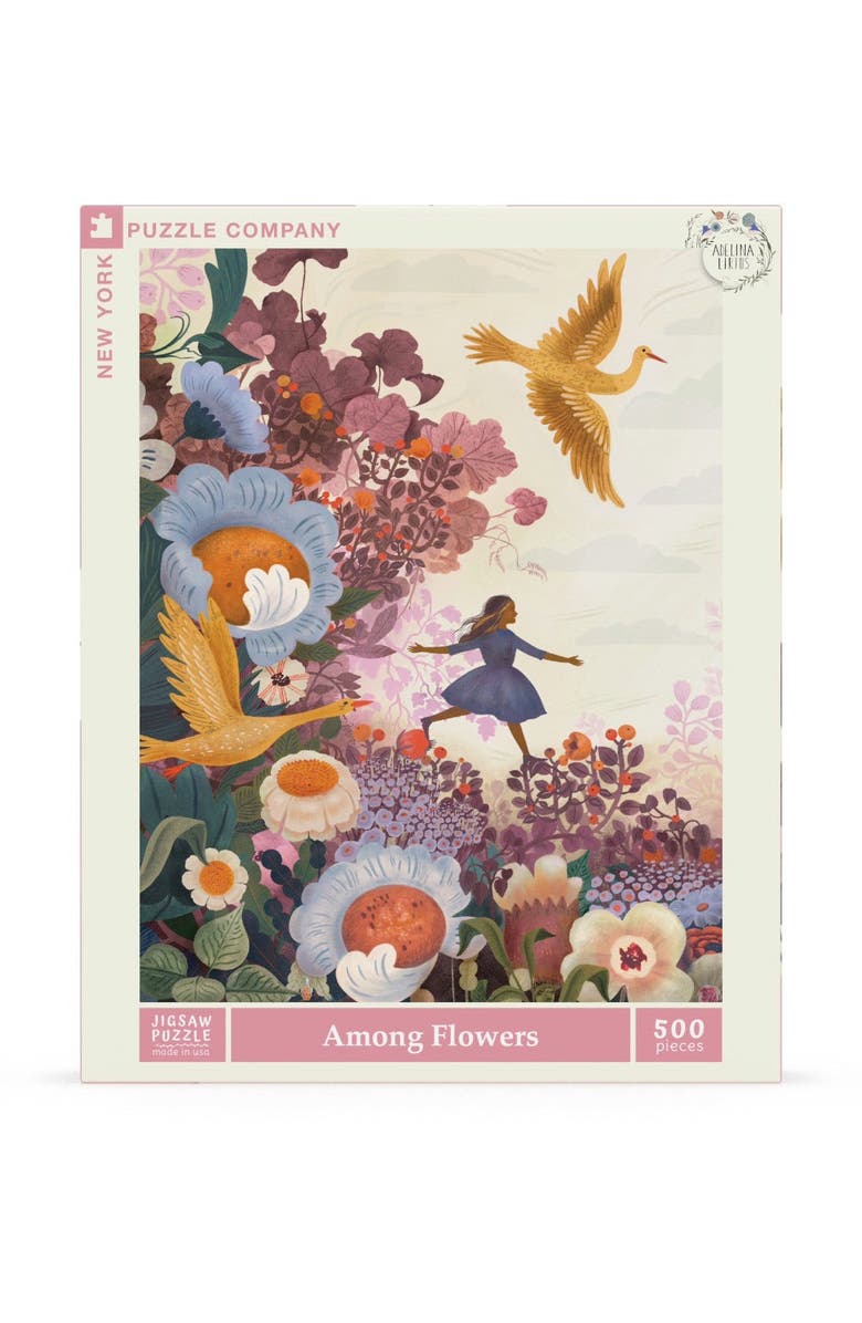 NEW YORK PUZZLE COMPANY Among Flowers 500 Piece Puzzle, Main, color, NO COLOR