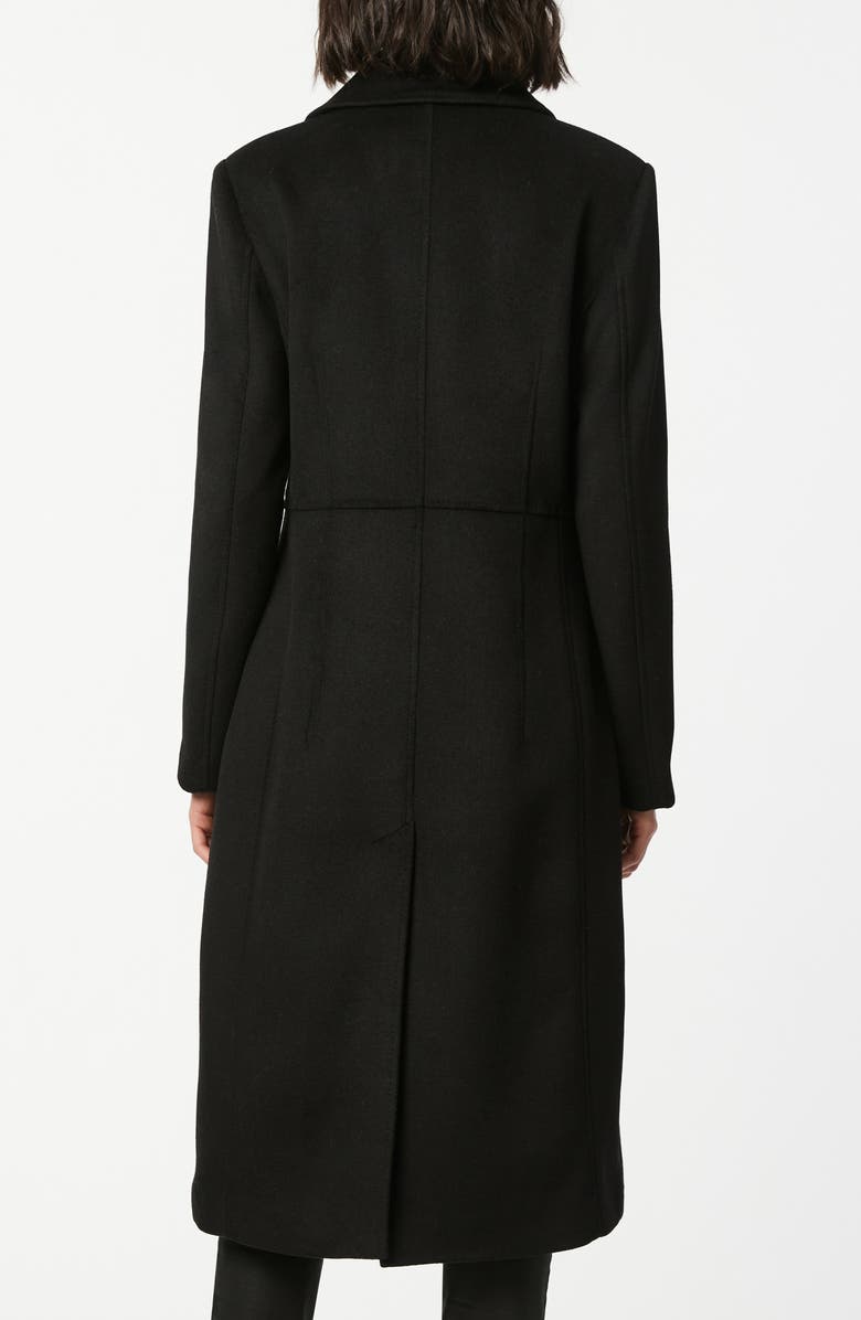 Bernardo Solid Peaked Lapel Coat, Alternate, color,