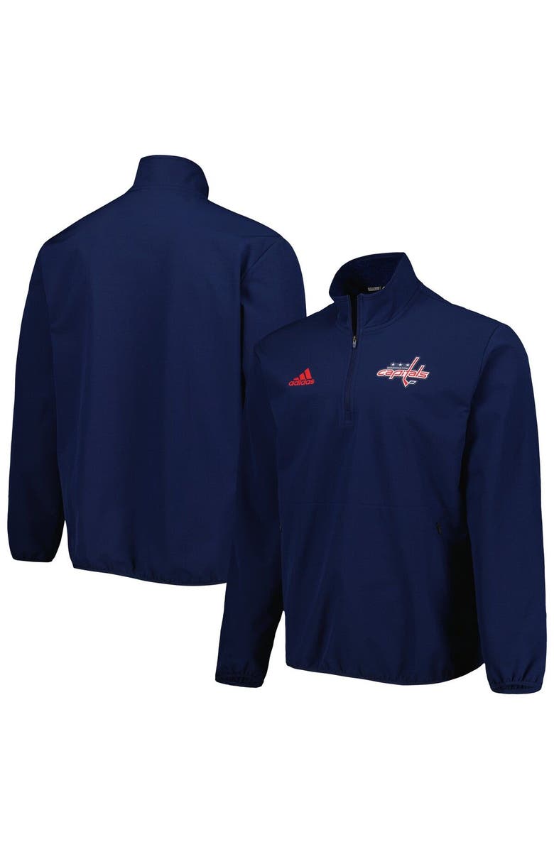 adidas Men's adidas Navy Washington Capitals COLD.RDY Quarter-Zip Jacket, Main, color, 