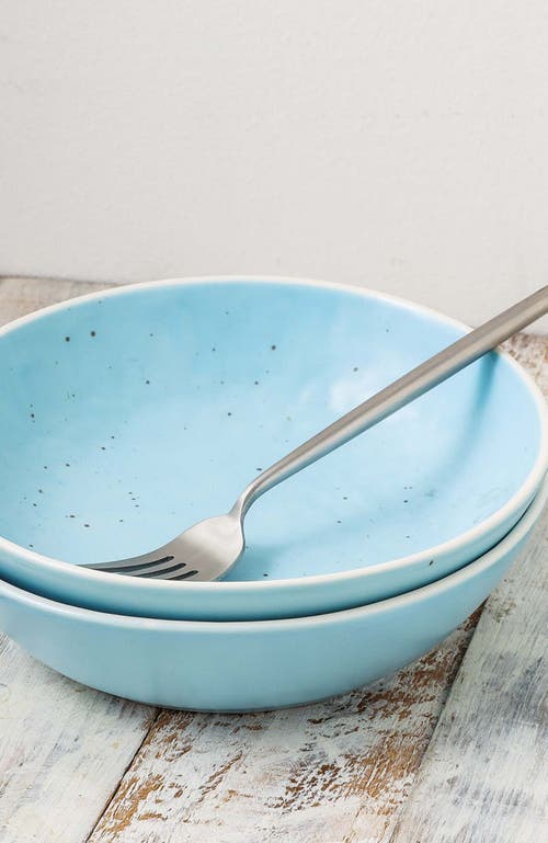 Stone Lain Elena Stoneware 4-piece Bowl Set In Blue