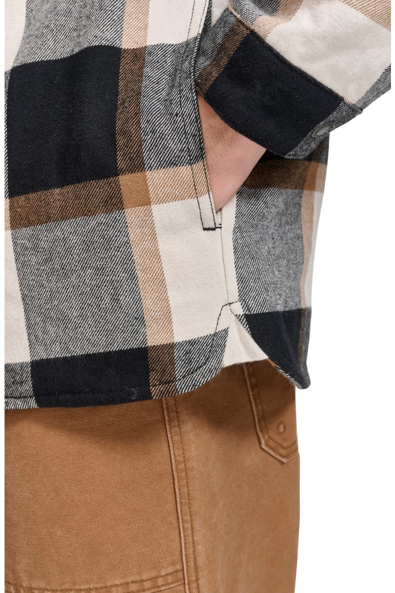 Quilt Lined Cotton Shacket, Alternate, color, BLACK/ CARAMEL