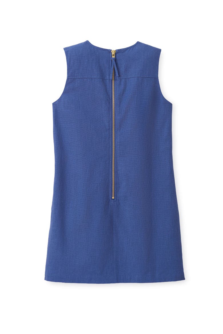 Fiona Linen Shift Dress, Alternate, color, Coastal Indigo