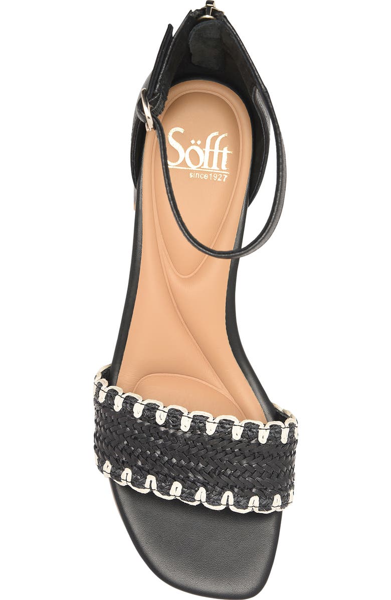 Söfft Lilah Ankle Strap Wedge Sandal, Alternate, color, Black