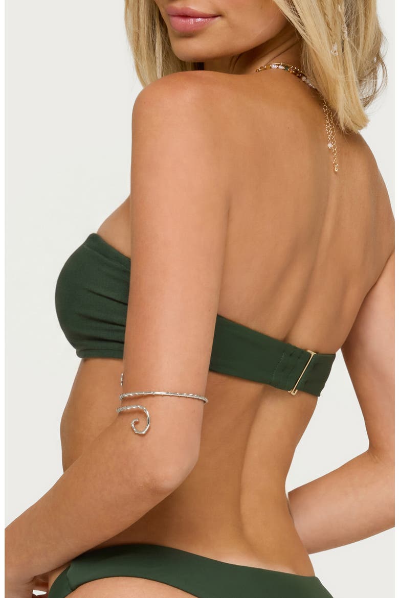 Silvey Bandeau Bikini Top, Alternate, color, OLIVE