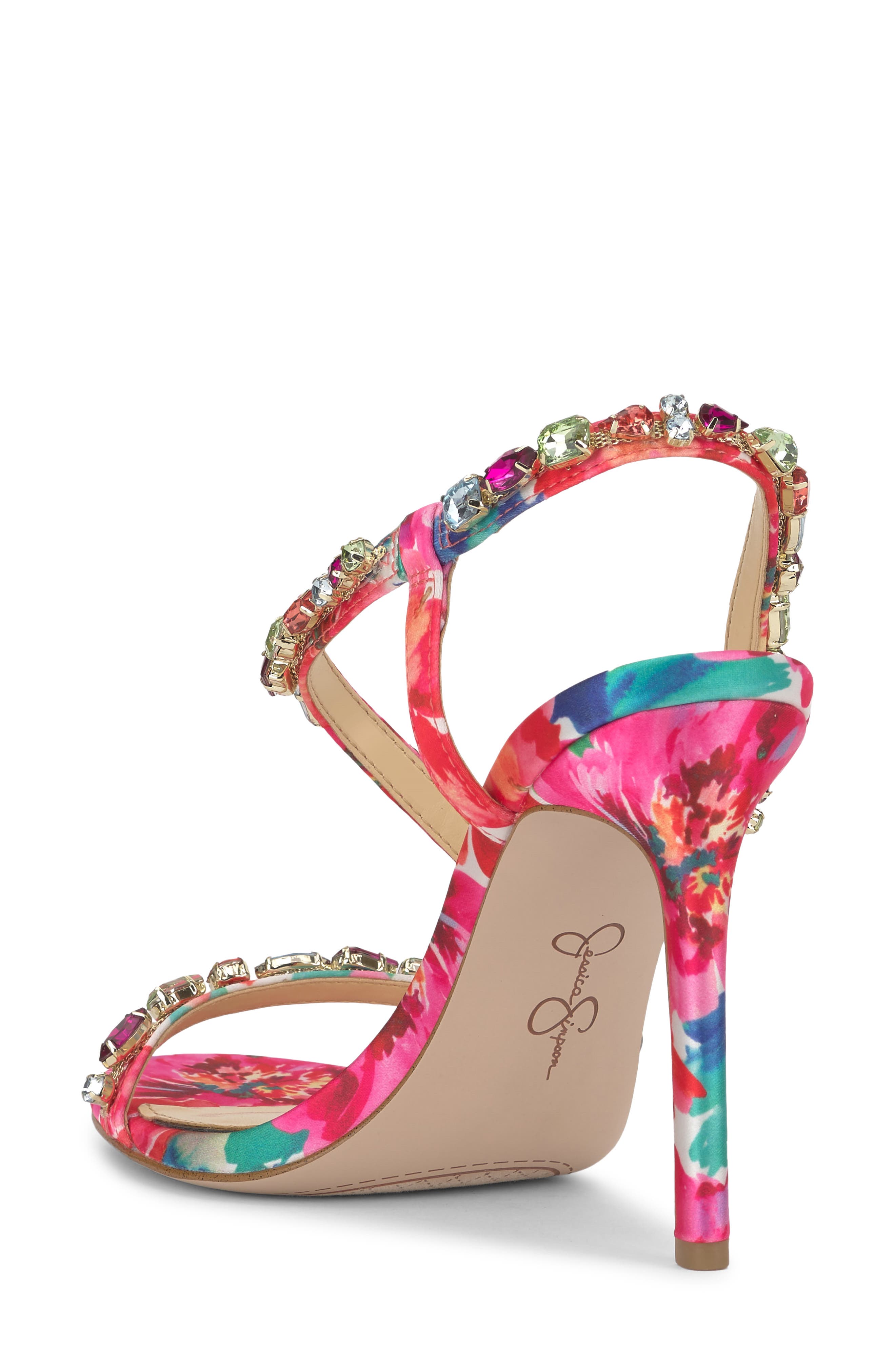 Jaycin Sandal, Alternate, color, BRIGHT PINK MULTI