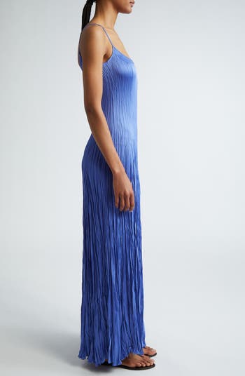 Jamison Crushed Charmeuse Maxi Slipdress