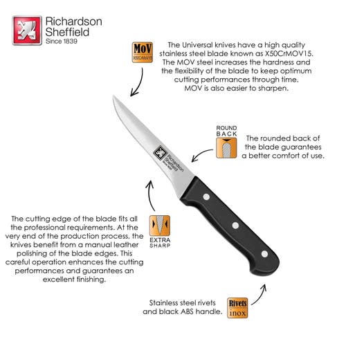 Richardson Sheffield Universal 5-inch Boning Knife In Black