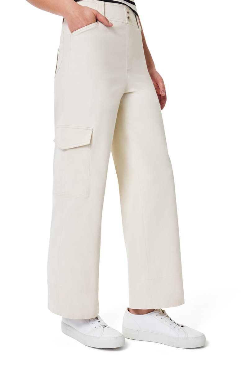 SPANX<sup>®</sup> Stretch Cotton Blend Twill Ankle Cargo Pants, Alternate, color,
