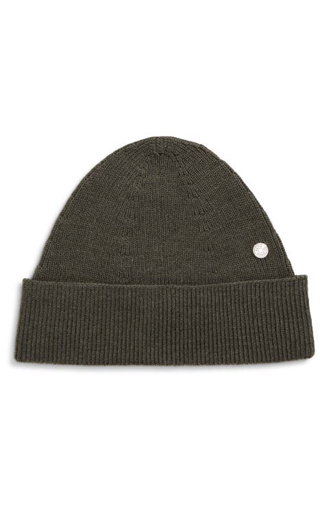 Krivi Coin Appliqué Merino Wool Blend Beanie