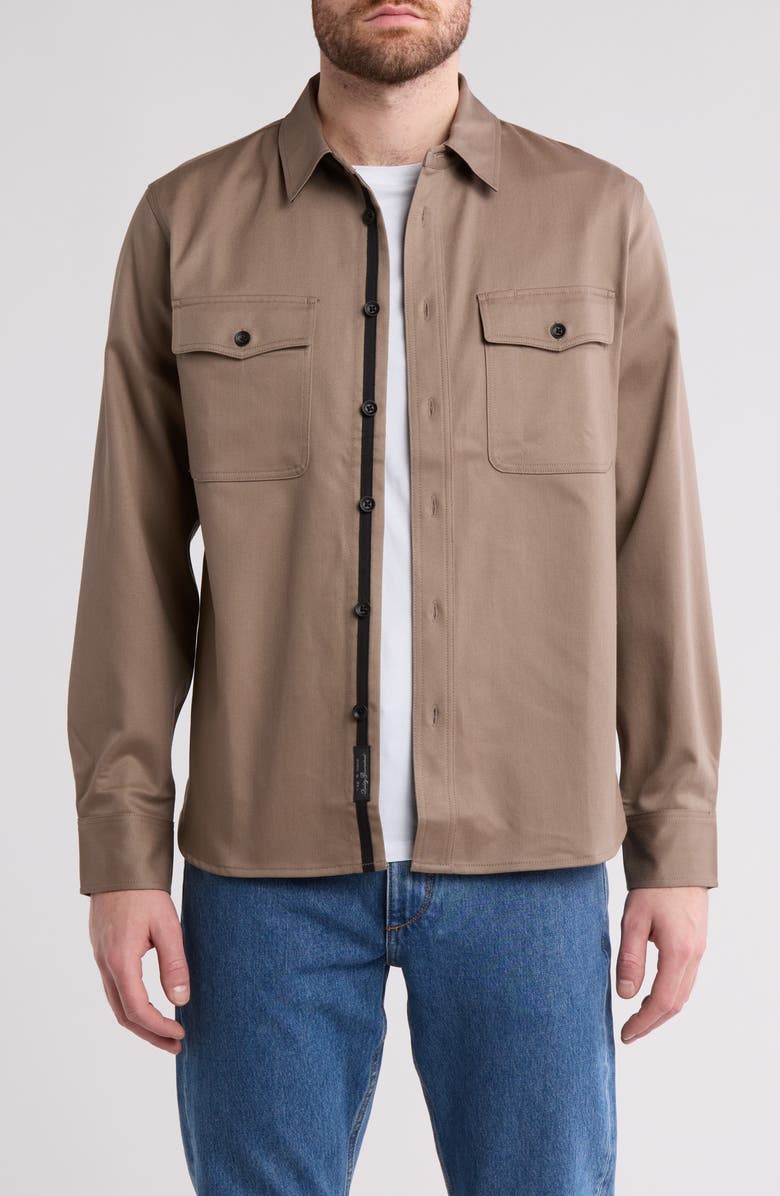 rag & bone Jack Long Sleeve Stretch Wool & Cotton Button-Up Shirt, Main, color, 