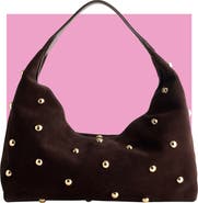 Madewell The Mylie Studded Suede Shoulder Bag