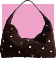 Madewell The Mylie Studded Suede Shoulder Bag