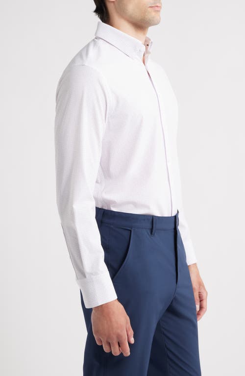 Mizzen + Main Mizzen+main Leeward Trim Fit Micropattern Stretch Button-up Shirt