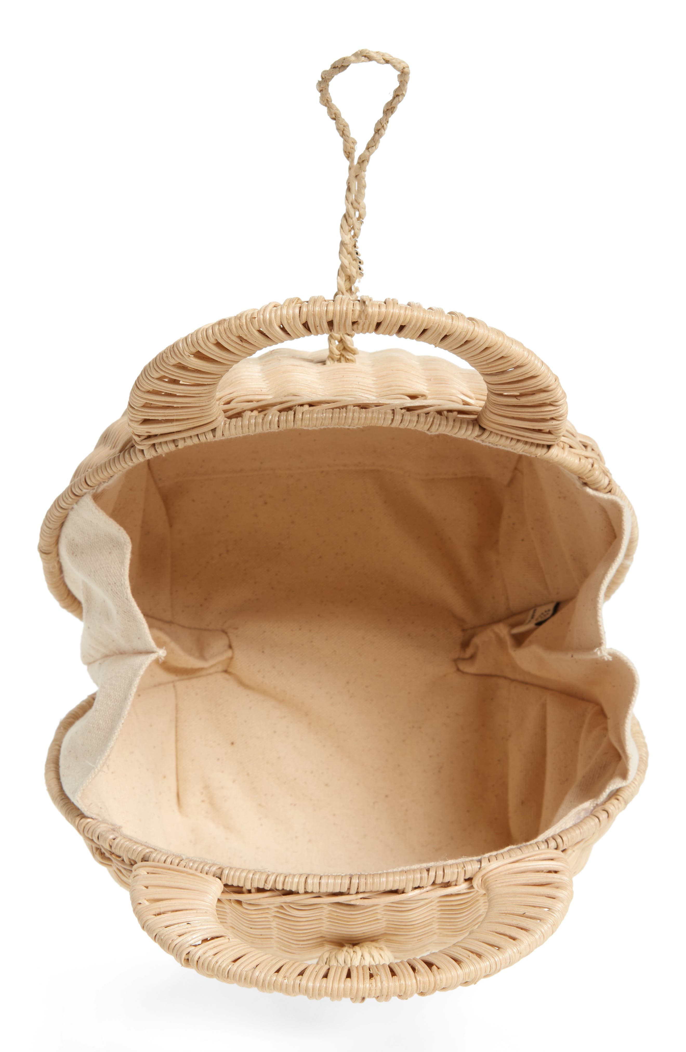 Cult Gaia Millie Rattan Top Handle Bag, Alternate, color, 